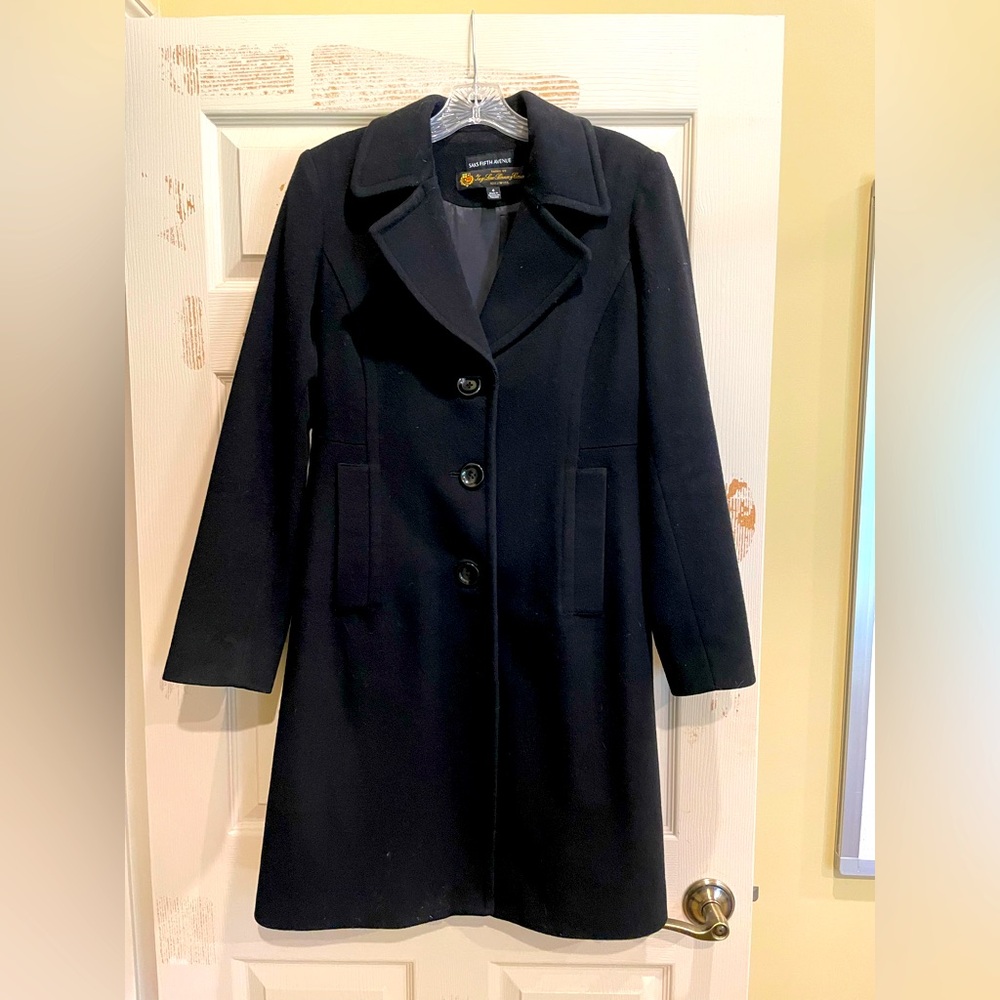 Saks fifth Ave wool peacoat like new
